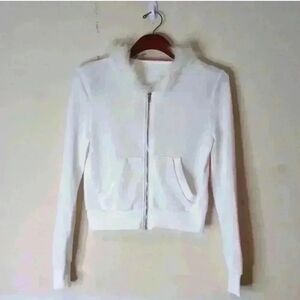 Women's White Zip-Up Jacket